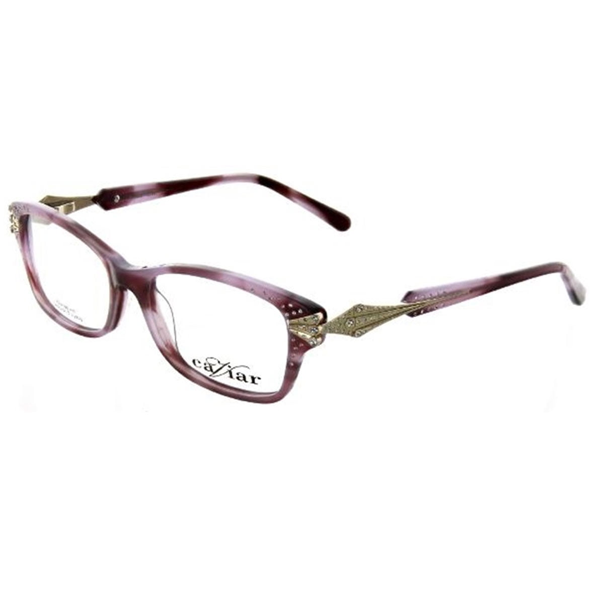 Caviar 5641C28 Women's Purple/Gold Frame Demo Lens Eyeglasses
