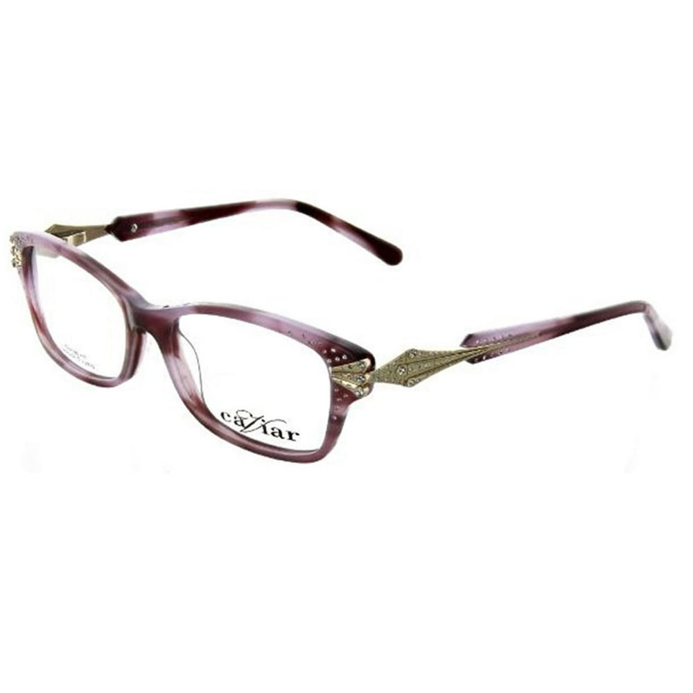 Caviar 5641C28 Women's Purple/Gold Frame Demo Lens Eyeglasses
