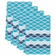 thumbnail image 2 of Ombre Teal Blue Kitchen Towels Set of 4, Modern Abstract Waves Morocco Striped Absorbent Dish Towels for Kitchen, Microfiber Hand Towel, Quick Drying Tea Towel for Cleaning Decorative Dishcloths, 2 of 7