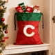 thumbnail image 4 of Bolsa de regalo navideña con cordón, 26 letras, poliéster rojo, 30 x 38 cm | Bolsa reutilizable para dulces navideños, pequeña bolsa para envolver regalos, organizador de decoración festiva, 4 of 6