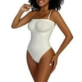 thumbnail image 2 of Fjofpr Cyber And Monday Deals White Corset Tops for Women Women's High Waisted Shapewear Thong Bodysuit, 2 of 7