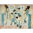 thumbnail image 2 of Klee, Paul 18x15 Black Ornate Wood Framed with Double Matting Museum Art Print Titled - Mural from the Temple of Longing Thither, 2 of 4