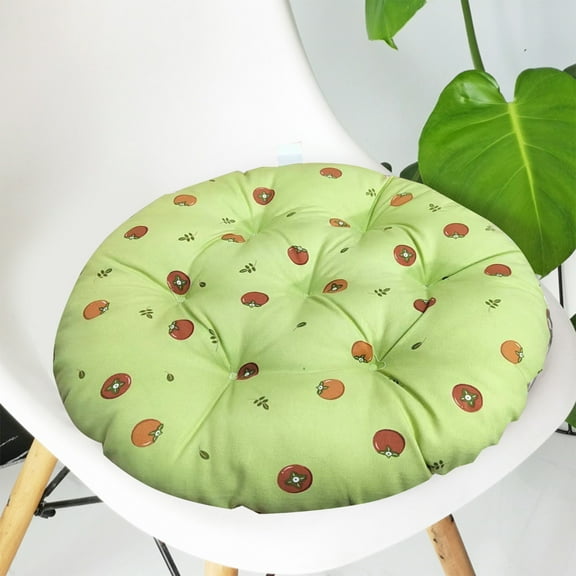 Foqnuq Solid Color Chair Cushion, Thickened Seat Pillow, Soft Memory Foam Pad, Round Chair Cushion for Dining, Kitchen, Patio, Indoor, Outdoor Use