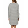 thumbnail image 4 of Ekouaer Womens Nightshirt Long Sleeve Button Down Nightgown V-Neck Sleepwear Pajama Dress, 4 of 7