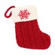 thumbnail image 1 of Medias navideñas tejidas Bolsa de regalo de dulces florales Calcetines de punto con alfabeto navideño Copo de nieve, 1 of 9