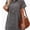 Gray, variant on ZANKLEY Women's Short Sleeve Button Down Flowy Tiered Babydoll Denim Dress