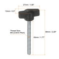 thumbnail image 2 of Uxcell 10 Packs M5 x 45mm Male Thread T/Z Wing Knobs Thumb Screw Clamping Knobs Grip Black, 2 of 5