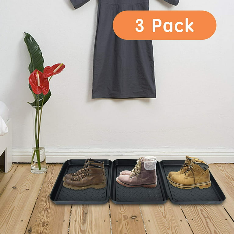3Pcs Boot Trays for Entryway 30 x 15 Large Waterproof Tray for
