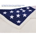US Flag Patriotic Sherpa Throw Blanket, Super Cozy Fleece Plush Bed Throw TV Blankets Reversible