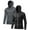 BLACK/GREY, variant on BUYJYA 2 Piece Men's Compression Workout Set Jacket Clothing Gym Tight Fit Zipper Hoodie Casual Running Quick Dry Top,Size S-3XL