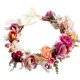 thumbnail image 1 of Diadema de flores ajustable YUANXCMXG corona floral tocado de Halo con cinta, 1 of 5
