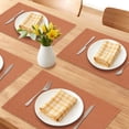 thumbnail image 2 of REGALWOVEN Cotton and Linen Placemats, Set of 4 Rustic Placemats for Dining Table Decor Washable Kitchen Table Mat Wipe Clean Orange 18.1x11.8inch, 2 of 6