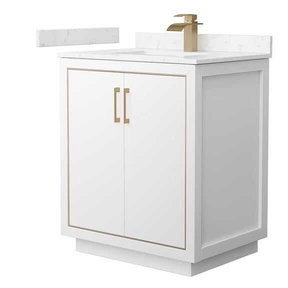 Wyndham Collection Wcf1111-30S-Vca-Mxx Icon 30" Free Standing Single Basin Vanity Set -