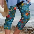 thumbnail image 2 of Sexlip Women's Straight Leg Comfort Capri w/Tummy Control and Secret Pocket Blue XL, 2 of 6