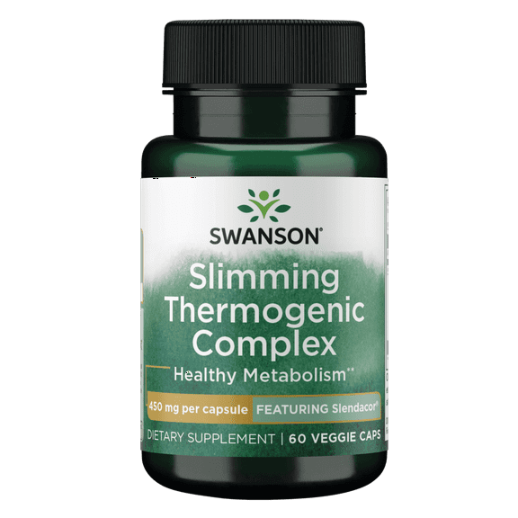 Swanson Slimming Thermogenic Complex - Featuring Slendacor 450 mg 60 Veg Caps