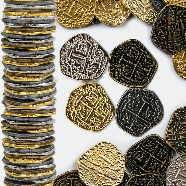 Monedas piratas de metal novedosas, doblón español de Beverly Oaks