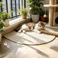 thumbnail image 4 of Tapis de Porte Demi-Rond Tapis d'Entrée Antidérapant Collecteur de Saleté Tapis de Sol Imperméable Durable Intérieur Extérieur Tapis de Bienvenue pour Porte d'Entrée Porche Patio Garage Usage Domestique Nettoyage Facile Tapis Antidérapant, 4 of 6