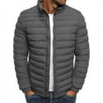 thumbnail image 4 of Mens Solid Color Jacket Cotton Padded Jacket Fashion Cotton Padded Jacket Mens Warm Cotton Padded Jacket, 4 of 9