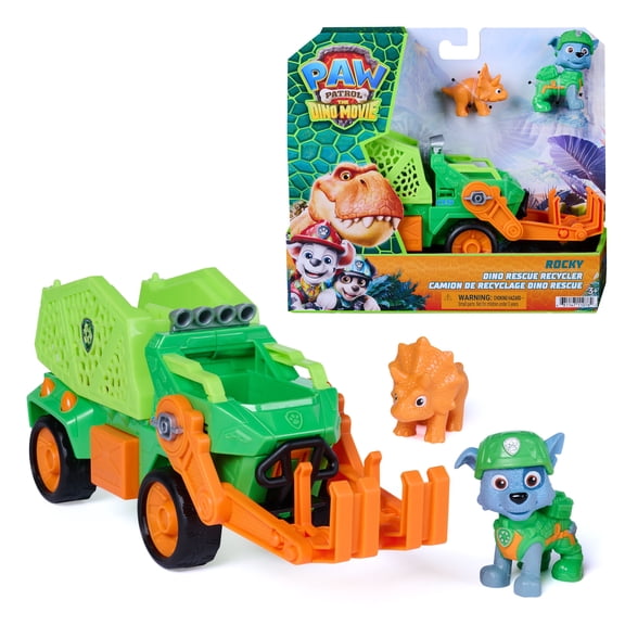 PAW Patrol: The Dino Movie Rocky Dino Rescue Recycler, Ages 3
