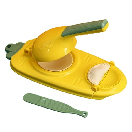 

2 in 1 Wonton Dumpling Skin Tool Save Time and Energy Kitchen Tool for Wontons Fruit Pie Lightning Yellow