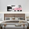 thumbnail image 4 of Hieng Pink Grey Canvas Wall Art for Living Room Modern Stripes Decor Abstract Office Painting Pictures Artwork for Room Posters （Only canvas）, 4 of 6