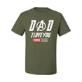 thumbnail image 2 of Wild Bobby, Dad I Love You 3000 Endgame Superhero Gift Idea, Father's Day, Men Graphic Tee, Military Green, 5X-Large, 2 of 4