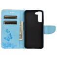 thumbnail image 6 of Feishell Wallet Case for Samsung Galaxy S22+ 5G,Retro PU Leather Butterfly Embossed Pattern Full Protection Anti-Scratch Magnetic Clasp Flip Holder Card Slots & Cash Pocket Phone Cover,Blue, 6 of 6