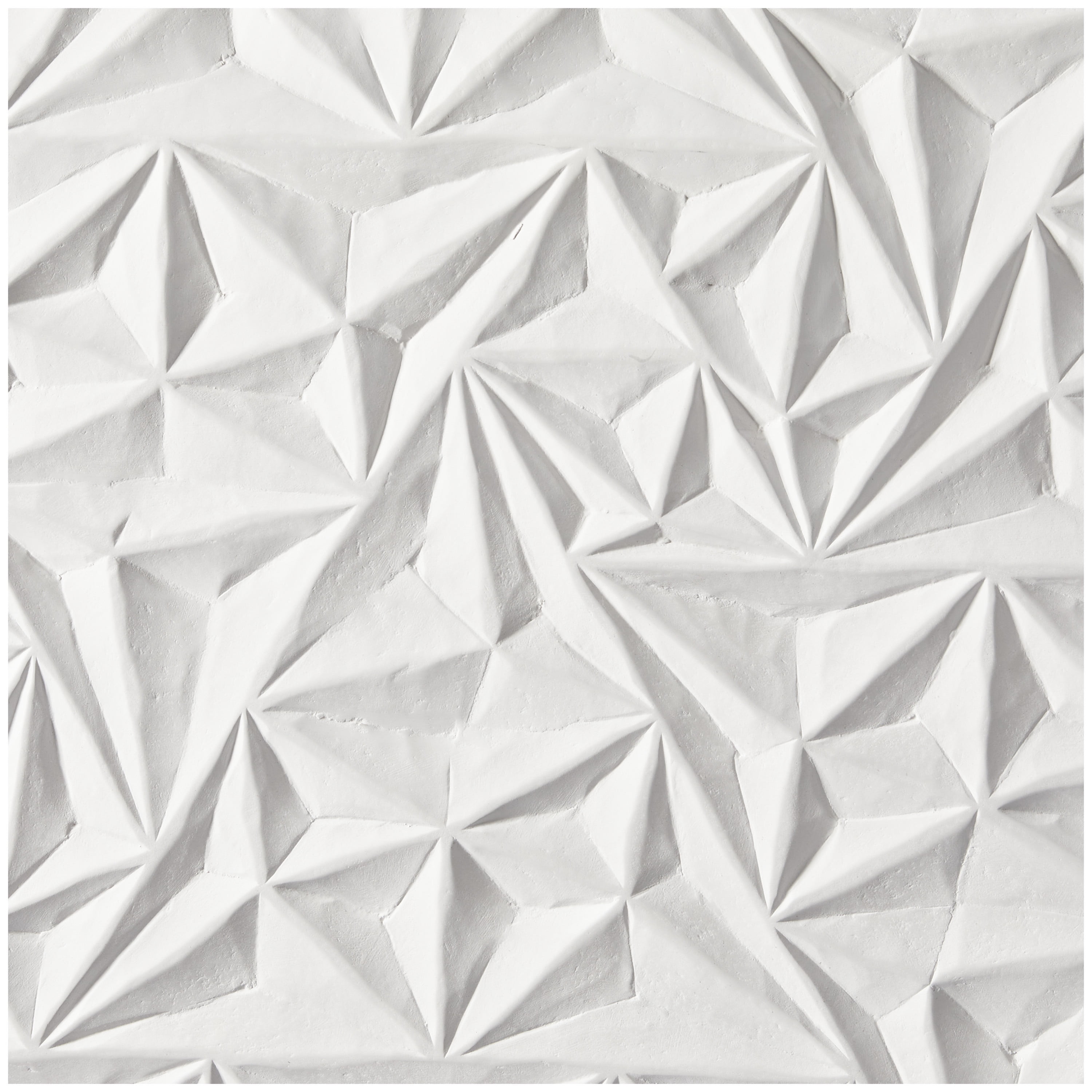 CosmoLiving by Cosmopolitan White Wooden Intricately Carved Geometric Wall Decor