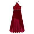 thumbnail image 5 of inhzoy Kids Girls Floral Lace Dress Shiny Rhinestone Formal Dance Romper Gowns, 5 of 5