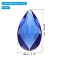 thumbnail image 2 of Cuentas de cristal en forma de lágrima Uxcell K9, paquete de 4, prismas de candelabro de 50mm, cuentas colgantes para decoración de artesanías, azul oscuro, 2 of 6
