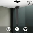 thumbnail image 4 of Westbrass 1/2" IPS x 9" Square Rainfall Ceiling Mount Shower Arm & Flange, Matte Black, 4 of 10