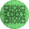 thumbnail image 1 of Ahgly Company Indoor Round Oriental Emerald Green Industrial Area Rugs, 7' Round, 1 of 4