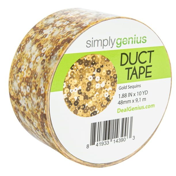Simply Genius Craft Duct Tape Roll with Colors and Patterns, Gold