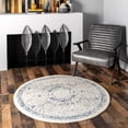 thumbnail image 4 of nuLOOM Minta Vintage Area Rug, 4', Blue, 4 of 4