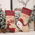 thumbnail image 2 of Matsuzay Decoración del árbol de Navidad Medias Papá Noel Embalaje de regalo de Navidad Aplique Bordado Snacks Holder Bolsa Colgante Colgante Kits de decoración para fiestas Papá Noel, 2 of 6