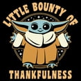 thumbnail image 2 of Men's Star Wars: The Mandalorian Grogu Little Bounty of Thankfulness Graphic Tee Black Small, 2 of 5