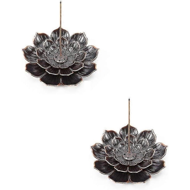 Incense Holder, Lotus Stick Incense Burner, Incense Holder For Stick/coil/cone Incense With Ash Catcher