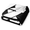 thumbnail image 3 of White Ribbon Lung Cancer Awareness Ultra-Soft Micro Fleece Blanket 40""x30"" Suitable for Bed/Sofa/Office/Camping, Black, 3 of 8