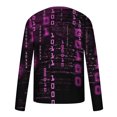 thumbnail image 3 of Tawop Mens Shirt Crew Neck Long Sleeve Pullover Graphic Casual Hot Pink 3XL, 3 of 5