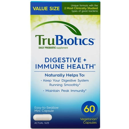 TruBiotics Daily Probiotic Supplement for Digestive and Immune Health 60 Count