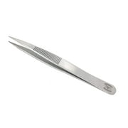 Scientific Labwares Stainless Steel Lab Forceps with Straight Strong Tips (4.25 in.)