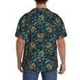 thumbnail image 3 of Logiee Owl Doodle Print Men's Button Down Shirts Short Sleeve, Summer Beach Shirts,Vacation Wedding Shirts,Men's Casual Button-Down Shirts with Pocket-4X-Large, 3 of 5