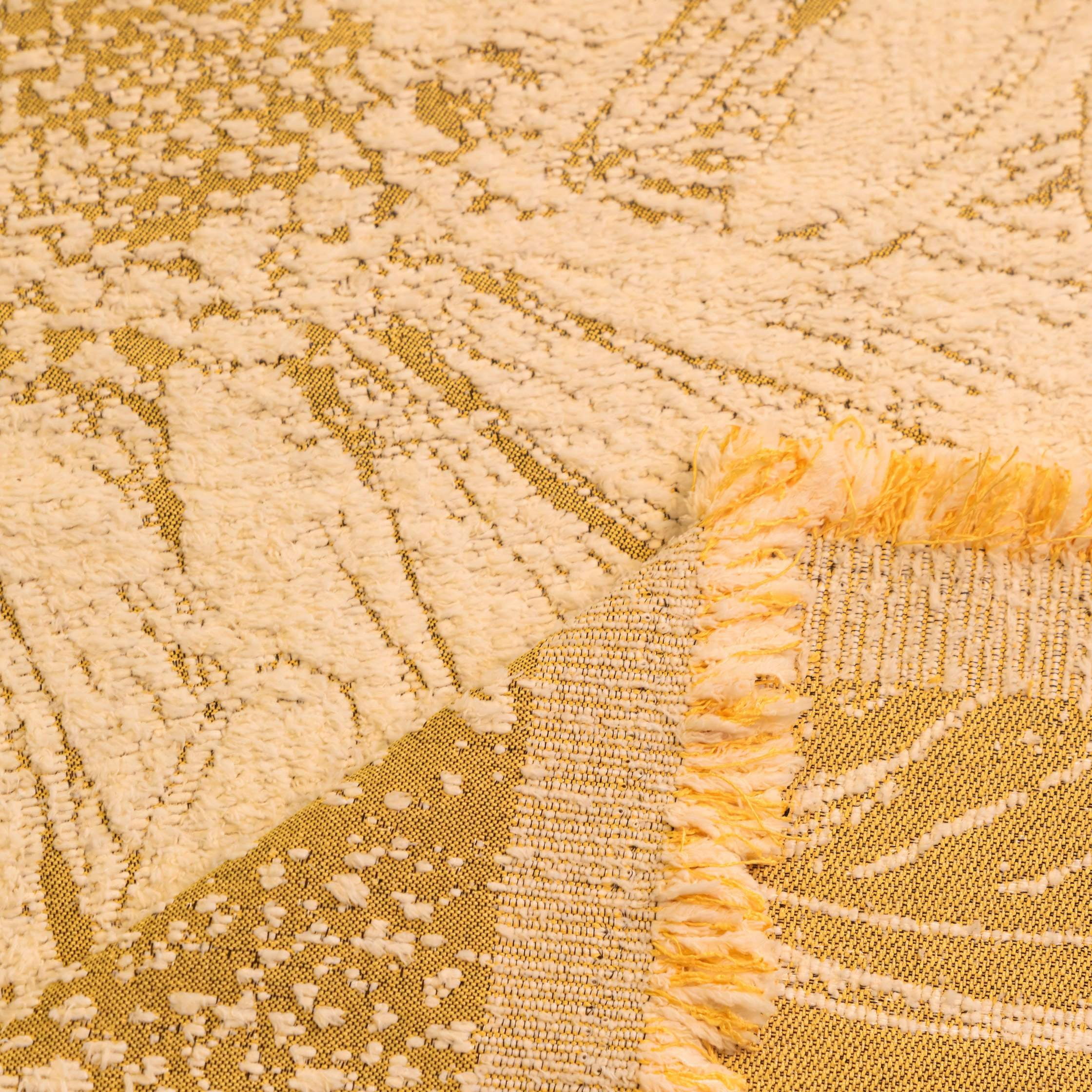 NAYOROOM Artistic Yellow White Sunflower Couch Cover, Chenille Sofa Cover Slipcover Sofa Towel Furniture Cover（71"x 118"）