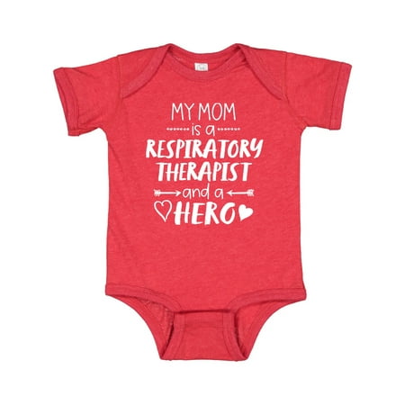 

Inktastic My Mom is a Respiratory Therapist and a Hero Gift Baby Boy or Baby Girl Bodysuit