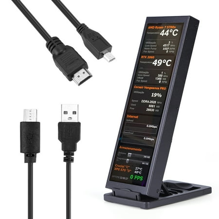 

Smrinog 7.9inch PC Secondary Display CPU GPU SSD Display Screen (Touch Screen Black)