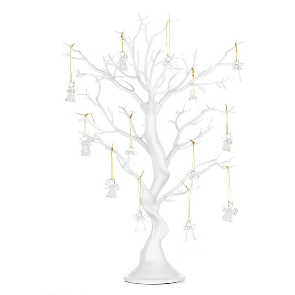 Rama de árbol de Navidad NUPTIO blanca, 58 cm, resina manzanita