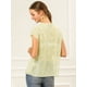 thumbnail image 5 of blusa de gasa con mangas casquillo ligera con volantes para mujer Blanco amarillo S, 5 of 6