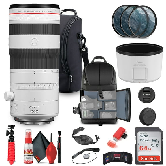 Canon RF 70-200mm f/2.8 L IS USM Z Lens (6594C002) (White)   Filter Kit   BackPack   More (International Version)