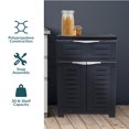 thumbnail image 3 of Sunnydaze Versatile Plastic Storage Cabinet with Adjustable Shelf - Charcoal - 34.5", 3 of 8