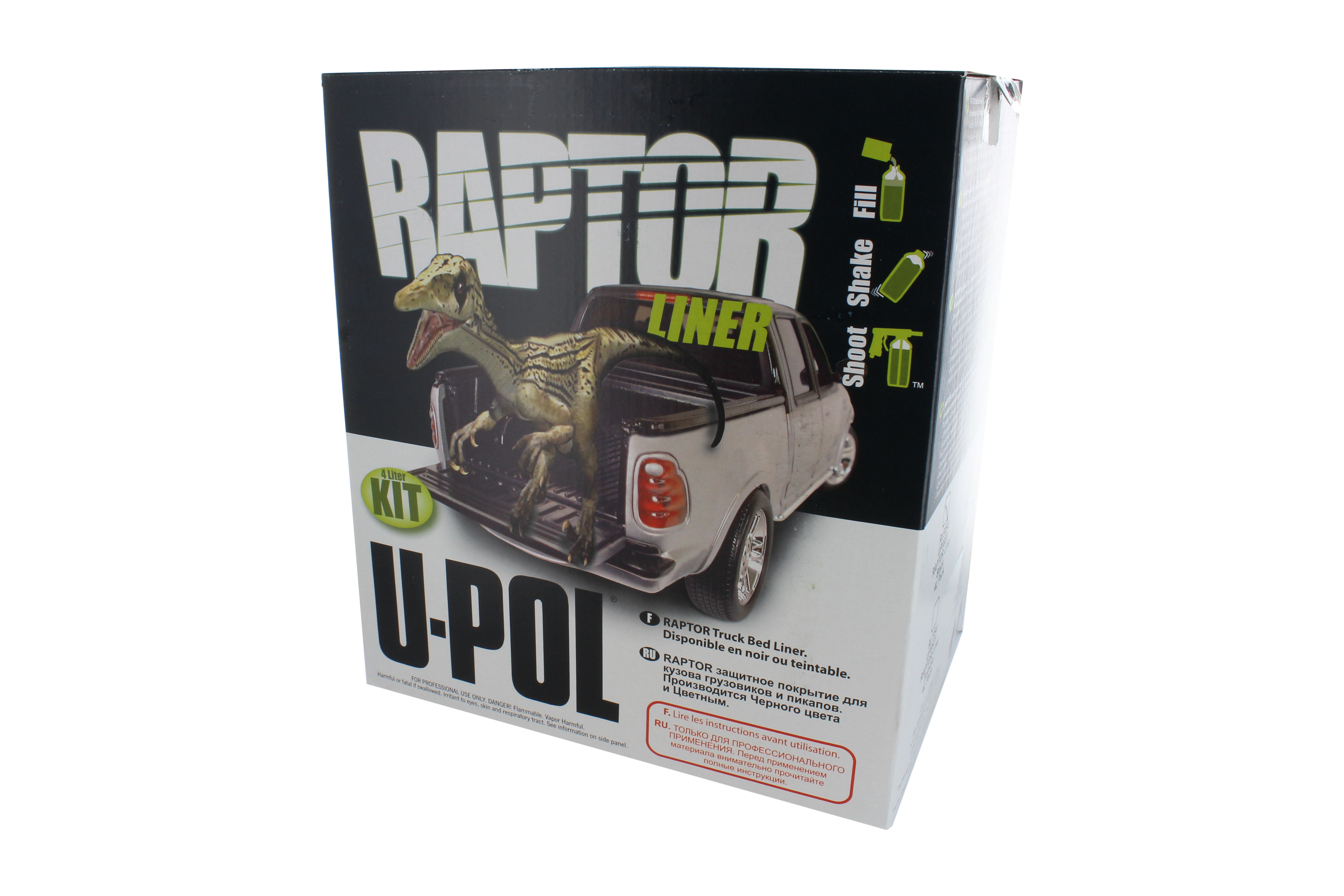 UP0820 Gun Not Included U-Pol Raptor Black Durable Truck Bed Liner Kit 